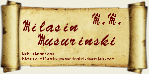 Milašin Mušurinski vizit kartica